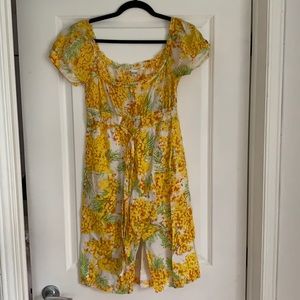 Diane von Furstenburg yellow floral dress